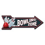 SignMissionデカールアートボウリングゾーンデカール屋内/屋外装飾60.96cm方向ステッカービニールウォールデカール