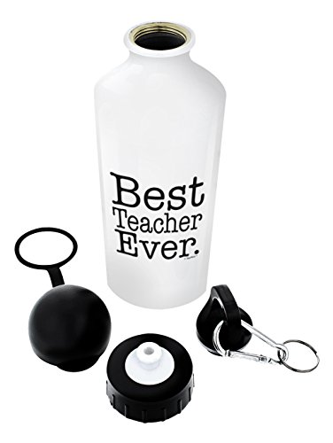 ThisWear Teacher Gifts for Women Teacher Water Bottle Best Teacher Ever Best Teacher Gifts for Teachers Gift Aluminum Water Bottle with Cap & Sport Top Teacher