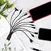 LQMBABY 10 in 1 Universal Multi Chargers for All Devices, Universal Phone Chargers for All Phones, 10 in 1 USB Cable Multiple Charging Cable for Cell Phones, Earphones, Speakers (Yellow)