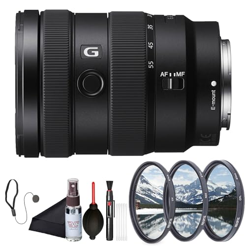 Sony E 16–55mm F2.8 G Standard Zoom Lens (SEL1655G) – APS-C E-Mount | Constant F2.8 Aperture | G Lens Optics | Filter Kit, Cap Keeper, Cleaning Kit, and More