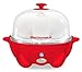 Maxi-Matic EGC-007R Easy Electric Egg Poacher, Omelet, Scrambled, Soft, Medium, Hard-Boiled Boiler Measuring Cup Included, 7 Capacity, Red