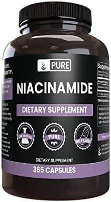 Pure Original Ingredients Niacinamide (365 Capsules) No Magnesium Or Rice Fillers, Always Pure, Lab Verified