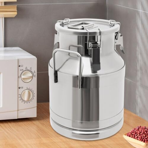 Jarra de leche de acero inoxidable de 10 l/2,64 galones, para diferentes escenarios como cantina, restaurante de desayuno, comedor, apartamento