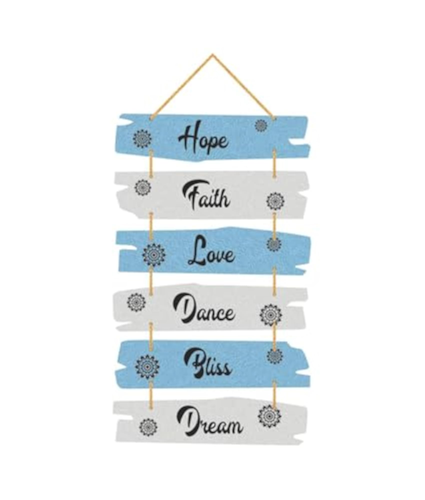 Wall Hanger for Home Decoration, Hope Faith Love Dance Blessed Dream