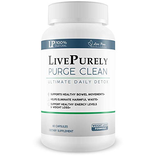 Live Purely - Purge Clean - Ultimate Daily Detox - Colon Cleanse & Liver Cleanse - Cleanse for Weight Loss - Reduce Gut & Belly Size - Support Healthy Energy Levels & Weight Loss