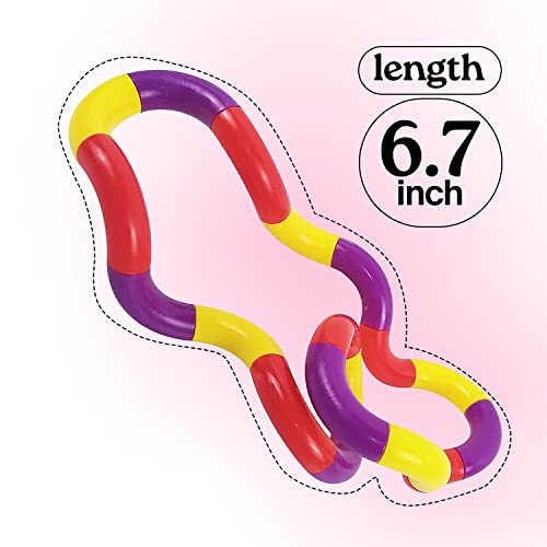 Boxgear 6Pc Multicolored Fidget Toys For Kids, Boys, Girls, Adults - Best Sensory Items For Autism, Relaxation, Stress, Decompression - Squeeze, Twist, Chain Spinner Alternative Gift #TOP2