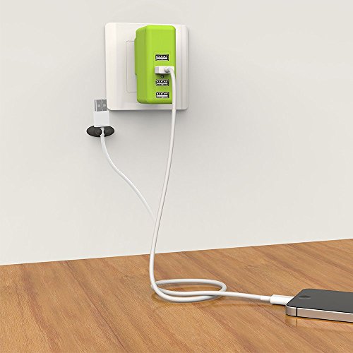 Car Cable Clip, JOTO Car Charger Mounts Cable Tie Holder, Car Cable Organizer, Desk Wall Cable Wire Clips, Computer, Electrical, Cord Cable Tie Drop (Black, 10 piece) miniatura 5