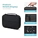 Lcsmaokin Electronics Organizer Bag, Portable Cable Organizer Case Travel Electronic Accessories Storage Case - Travel storage bag for Cables, Chargers, Phone, SD Cards - Black