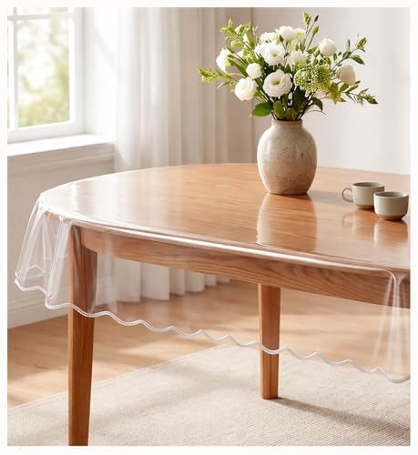 Artisan Flair Clear Oval Table Cover