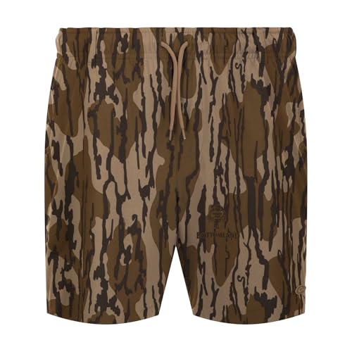 Drake Waterfowl Men's Dock 6" Inseam Quick-Drying Lightweight Casual Outdoor Sports Shorts with Water-Resistant DWR Finish, Mossy Oak Original Bottomland, Medium