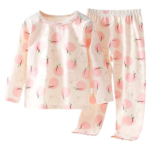 Kids Boys Girls Soft Cotton 𝐏a𝐣amas Set Toddler Cartoon Print 𝐋oun𝐠ewear Comfort Long Sleeve 𝐒lee𝐩wear with Pants