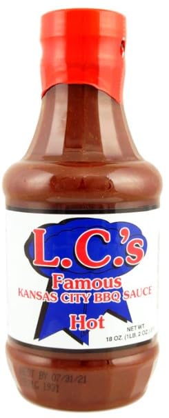 L.C.'s Famous Kansas City Barbecue Sauce and Rub (Hot BBQ Sauce 18oz)