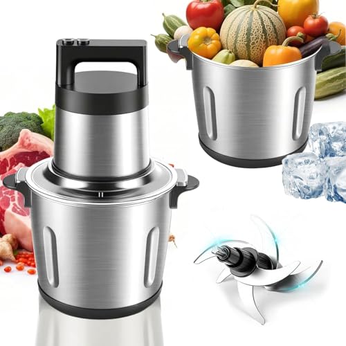 Large Food Processor & Meat Grinder 1200W, 6L, Blades, Bowl