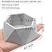 Silicone Planter Mold for Cement Concrete Pot Mould for Small Succulent, Hexagon