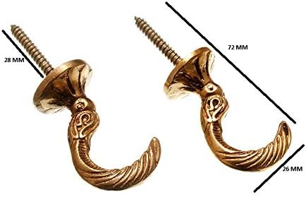 16 X Egyptian-Inspired Brass Curtain Tie Backs, 45mm - Set of 2