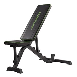Tunturi Halterbank UB40, inklapbare fitnessbank, verstelbare trainingsbank,