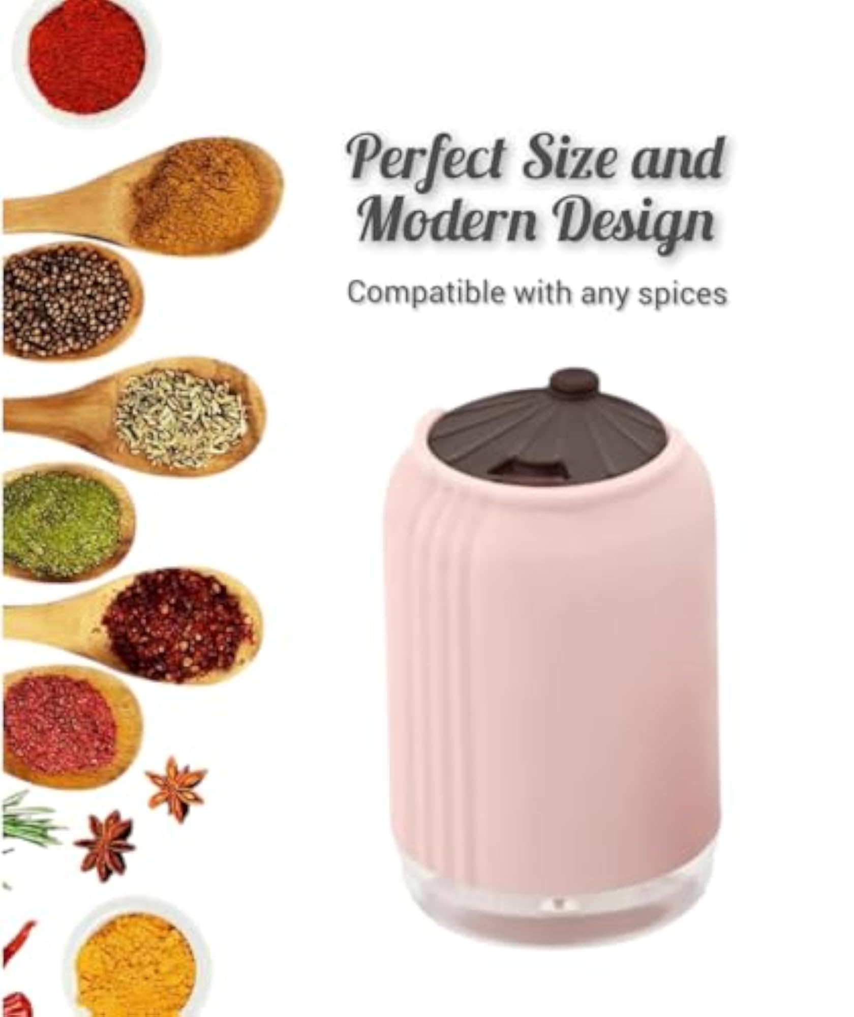 Round Spice Jar with Two Sided Sifter Cap, Durable Plastic
