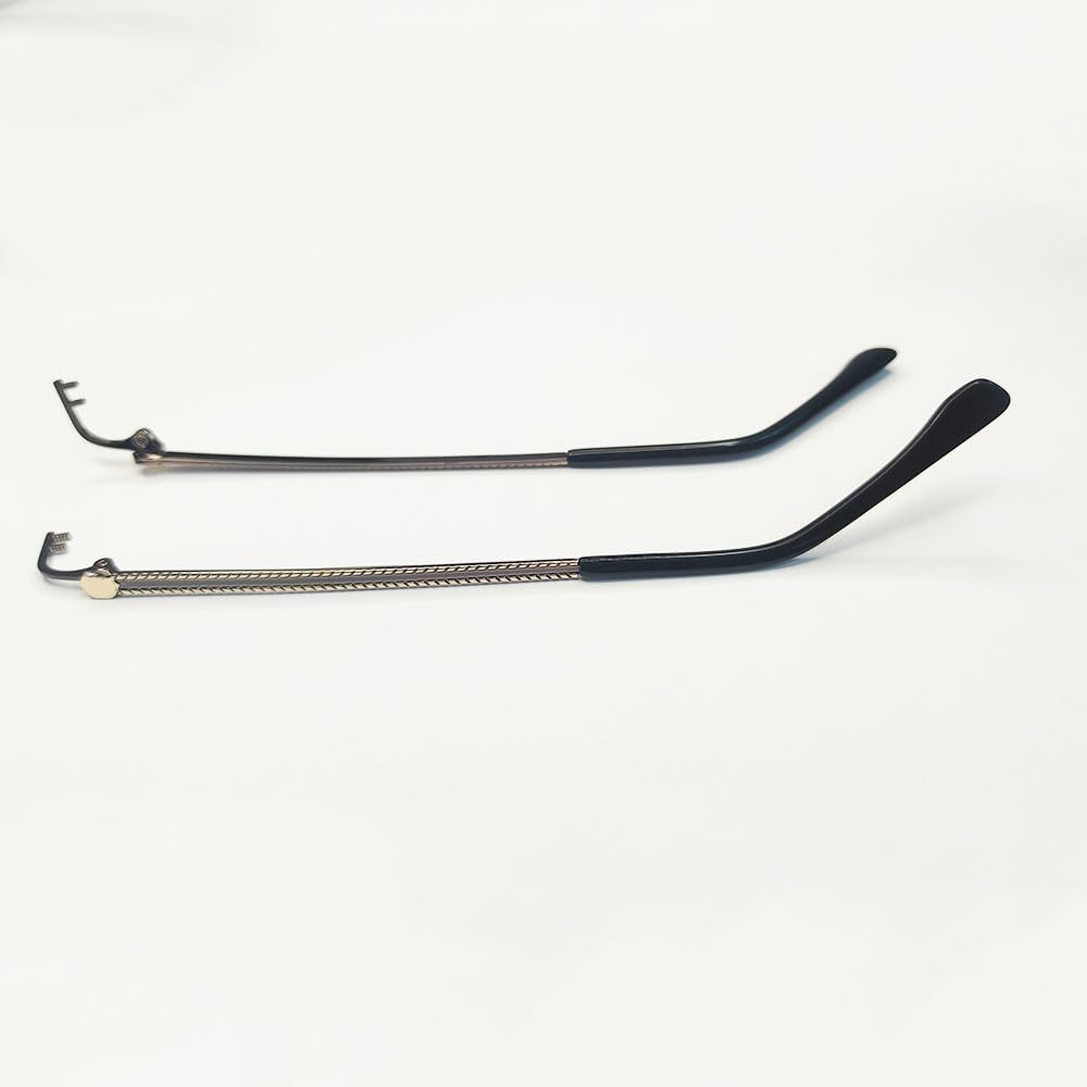 QYAJS 1 Pair Metal Frame Temple Rimless Glasses Legs and Nose Bridge Eyeglass Eyewear Replacement Arms