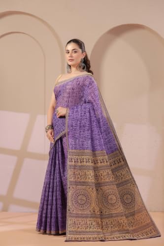 Image of TAMAIRA FASHION Mulmul Pure Cotton Saree For Woman Warli Printed |Office Wear Daily Wear Sarees For Women Without Blouse Piece(Available in 16 Colours)