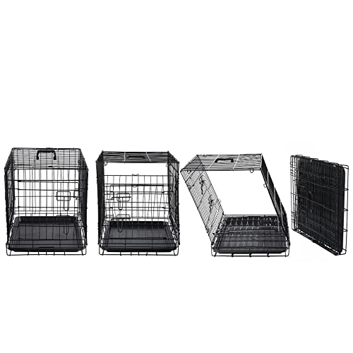 Donoro Dog Crates For Small Size Dogs Indoor, Double Door Dog Kennels & Houses For Puppy And Cats With Dog Crate Cover, Collapsible Metal Contour Dog Cages #TOP5
