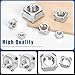 Glarks 107pcs M4 M5 M6 M8 M10 M14 Square Welds Nut Set, Zinc Plated Silver Squares UNC Coarse Carbon Steel Machine Screw, Weld Nut, Square Weld Nuts for Industrial Machine