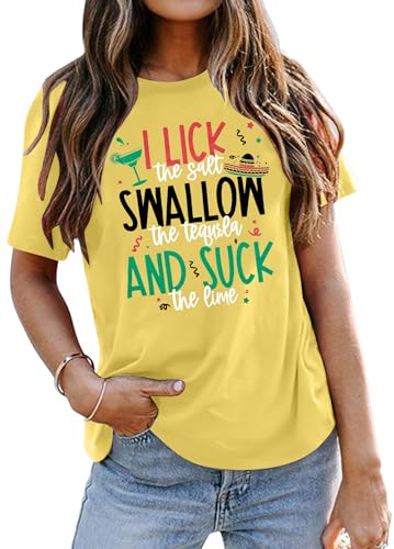 Cinco De Shirt Women Cinco De Mayo T Shirts Funny Saying Cinco De Party Tee Mexican Fiesta Vacation Tops Yellow