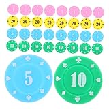 Toyvian 100pièces Jeu De Société Jetons Compteurs De Points Accessoire Récompense Mahj...