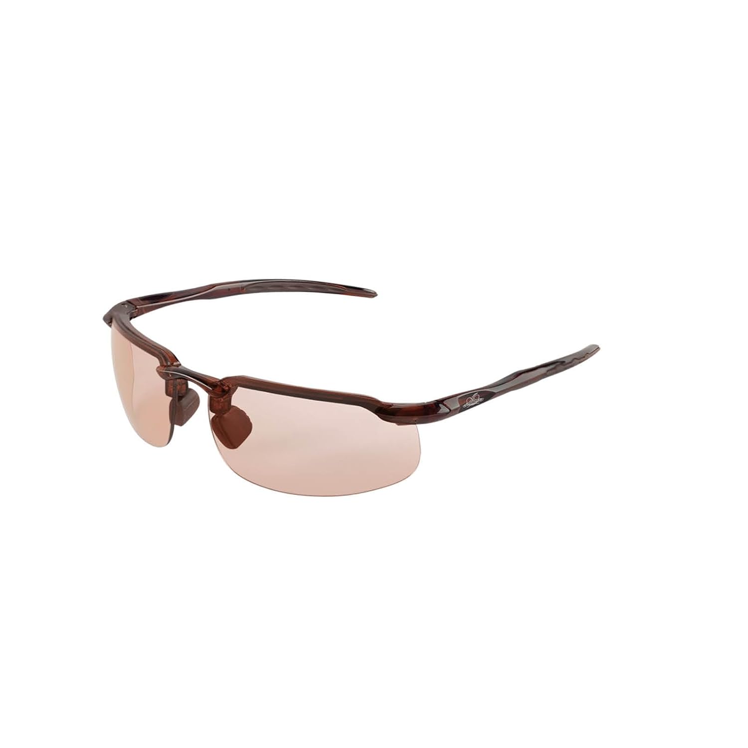 Bullhead Safety Eyewear Swordfish Glasses – Lightweight, Impact/Scratch Resistant, UV Blocking Indoor/Outdoor Sunglasses for Hunting/Shooting, Outdoor Sports, Construction, Crystal Brown Frame