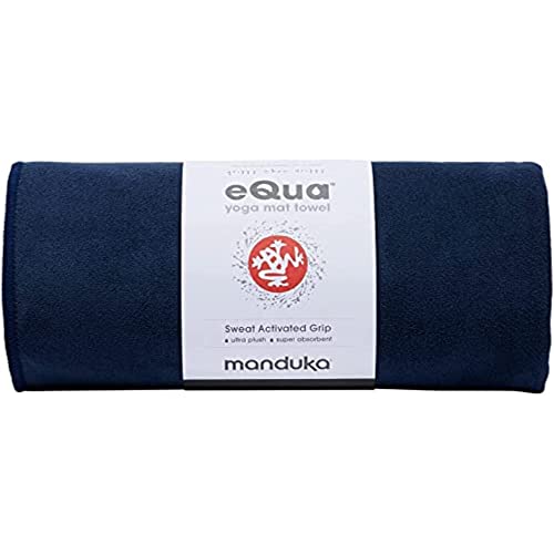 Manduka eQua Hot Yoga Mat Towel - 72" Instant Moisture Activated Grip Ultra Soft Microfiber Quick Dry, Daily Use Ready Lightweight, Travel Friendly Mat Layer 72 x 26.5 inches