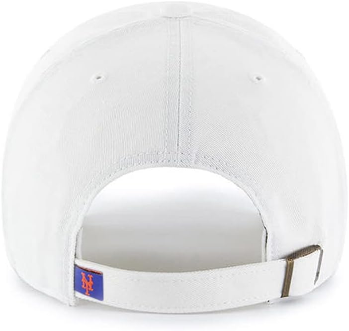 '47 New York Mets Clean Up Dad Hat Baseball Cap - White White, Black One Size