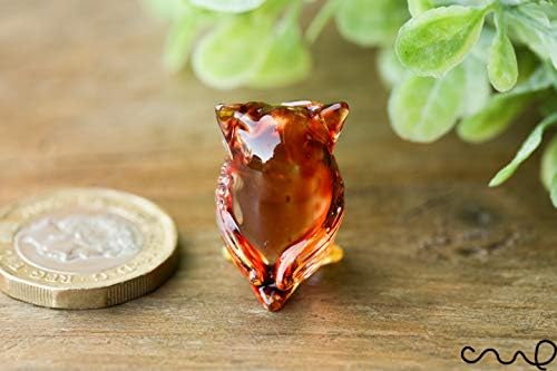 redchocol8® Handmade Brown Little Glass Owl Gloss Garden Decor Ornament Gift Collectable