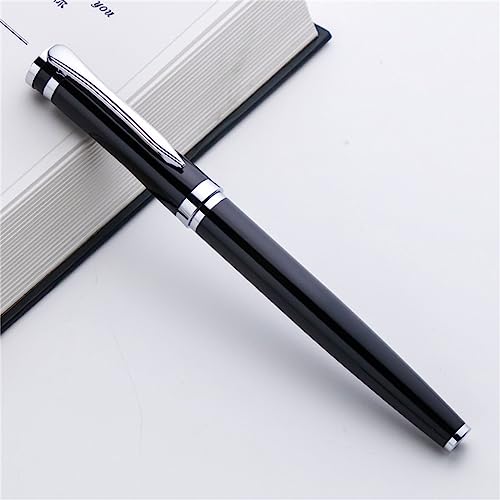 Pluma roller fina punta 0.5 mm tinta gel negra y dorada miniatura 5