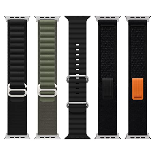 Image of ONFNZ 10 Pack Sport Bands Compatible With Apple Watch Ultra Band for Women Men, Trail Loop+ Ocean Loop+ Alpine Loop Adjustment Replacement Straps for IWatch Ultra Band 49mm