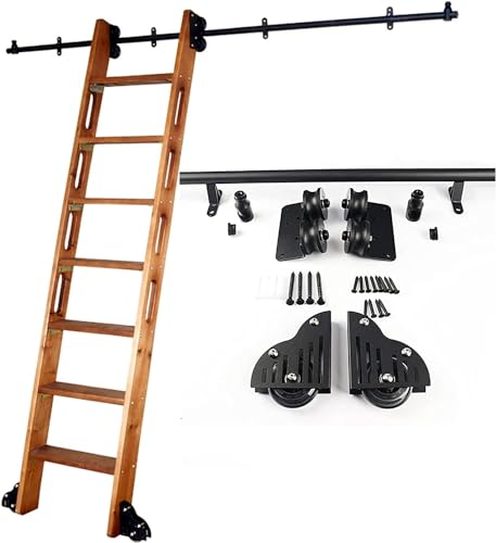 Kit complet de rails pour échelles roulantes de bibliothèque anti-déraillement - 2