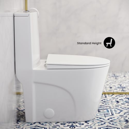 Image of St. Tropez One Piece Elongated Toilet Dual Vortex Flush 1.1 /1.6 gpf with 10 inch Rough In