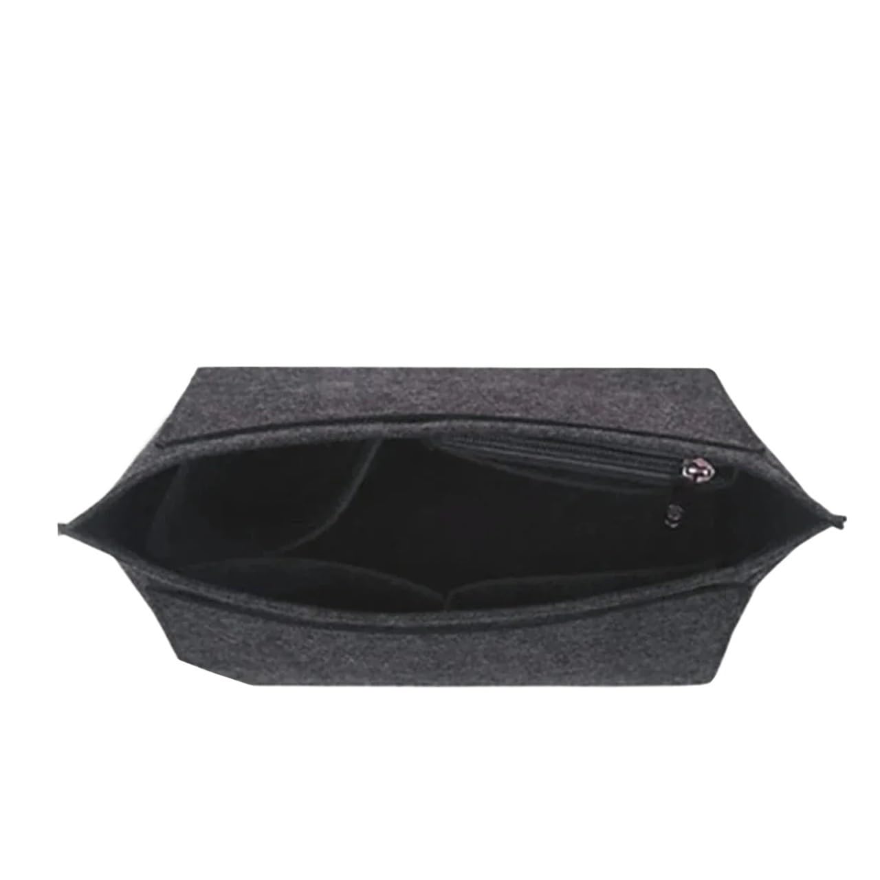 Organizador de bolso mano plegable 2 uds for insertar cartera for, fieltro con múltiples bolsillos Para Bolso(Dark Grey,L)