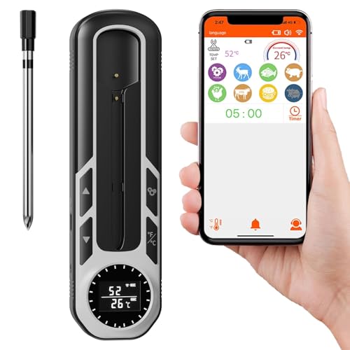 Smart Bluetooth Meat Thermometer with IP66 Waterproof