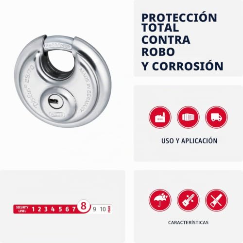 Candado Diskus® ABUS para proteger tu cobertizo exterior con nivel de seguridad 8 3