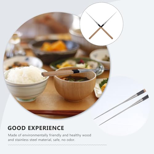 Palillos Japoneses de Acero Inoxidable para Sashimi Cubiertos Reutilizables 1 Par 5