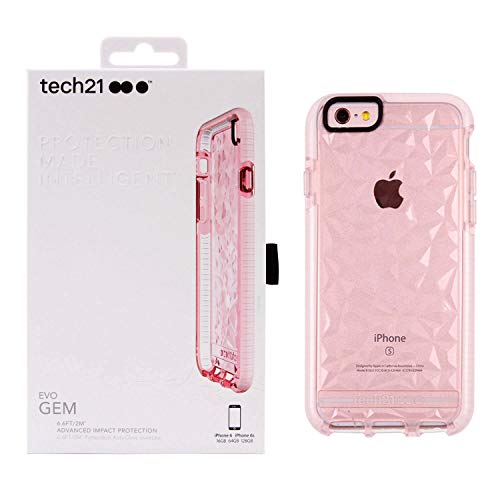 Coque iPhone 6S Plus Tech21 Evo Gem rose protection antichute 3 couches pour smartphone Apple