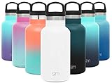 Simple Modern Ascent 350mL Botella de Agua de Acero Inoxidable con Tapa de Asa, Botella Termica con Boca Estrecha, Aislada al Vacío, Doble Pared, Termo sin BPA para Deporte o Viaje, Prueba de Fugas