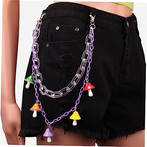 Pantalón doble capa para mujeres que evita transparencias con cinturón de color adaptable 4
