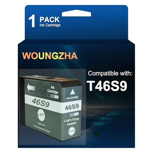 Woungzha T46S Compatible Ink Cartridges for T46S9D for Epson SureColor SC-P700 (1 Light Gray)