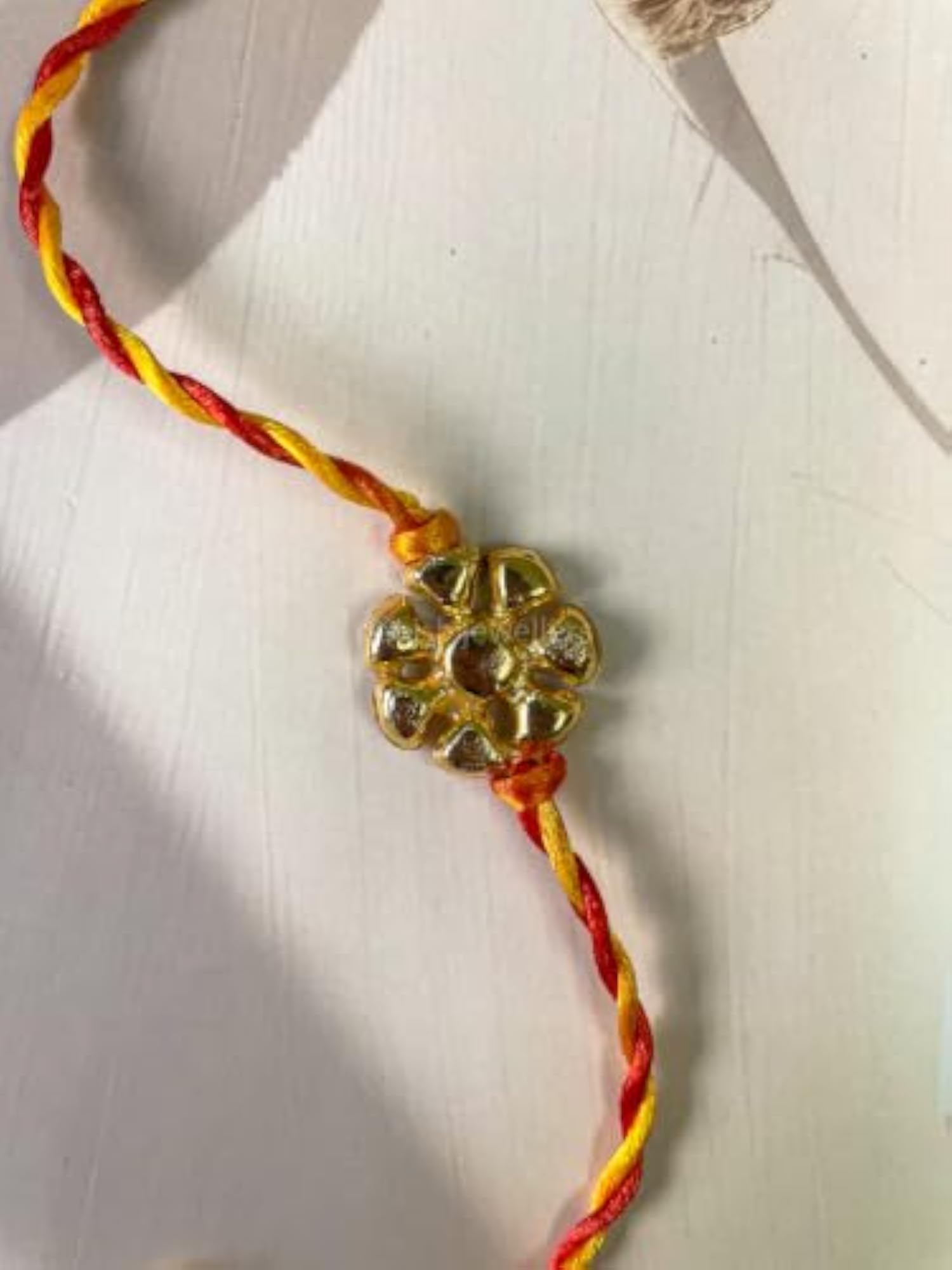 Handmade Multicolor Kundan Style Rakhi for Brother, Traditional Gift