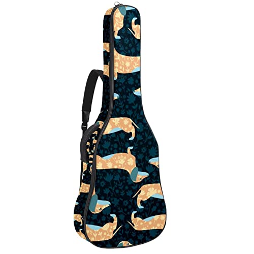 Sac à dos imperméable pour guitare acoustique avec organiseur de sac et motif chat