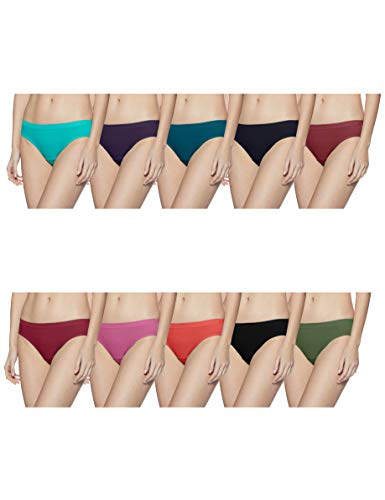 Rupa Softline Women’S Plain/Solid Panty (Colors And Prints May Vary) (Pack Of 10) (113-10P_Assorted_75)