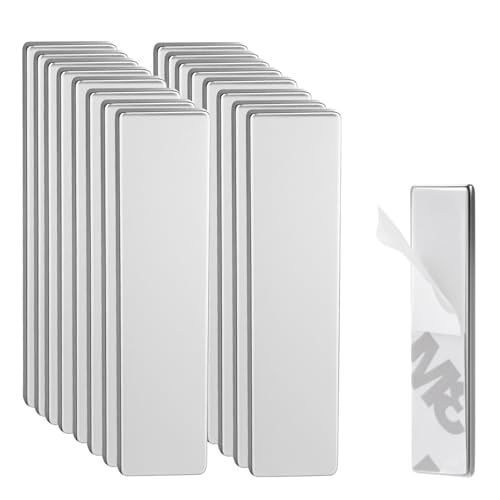 16 Stuck Magnete zum Kleben, 40x10x2mm Selbstklebende Magnete,Neodym Magnetes Flach,Seltenerdmagnete,für Whiteboards,Kühlschränke, Fotos, Küchen,Büros usw