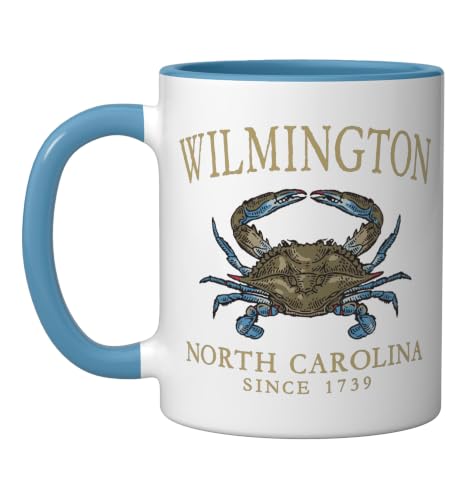Wilmington NC Crab Town 1739 Tan Ceramic Mug 11oz