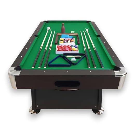 SIMBASHOPPING USA 8' Feet Billiard Pool Table with Automatic Ball Return System Snooker Full Set Accessories Game Vintage Green 8FT
