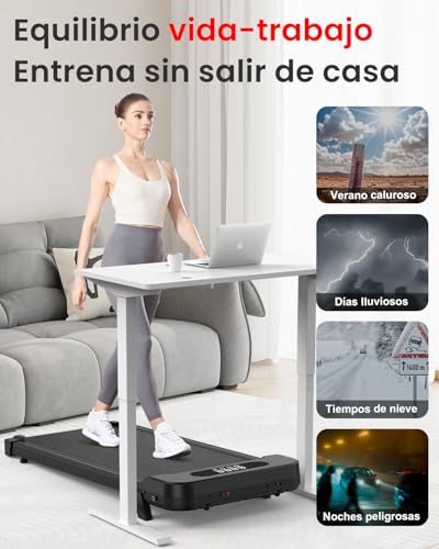 Miniatura 6 de Homefitnesscode Cinta De Correr Y Andar 3 En 1 Con Inclinación 7 Caminadora Eléctrica Silenciosa, 8 Km H, Motor 2,5cv, Sistema De Amortiguación, Pantalla Lcd, 130 Kg Hogar Y Oficina